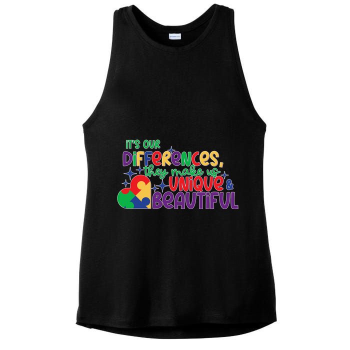 Its Our Differences They Make Us Unique And Beautiful Ladies PosiCharge Tri-Blend Wicking Tank