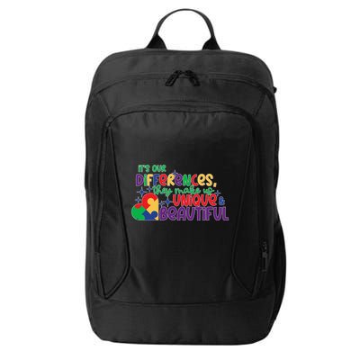 Its Our Differences They Make Us Unique And Beautiful City Backpack