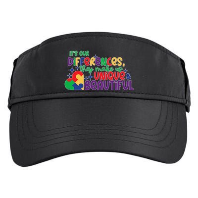 Its Our Differences They Make Us Unique And Beautiful Adult Drive Performance Visor