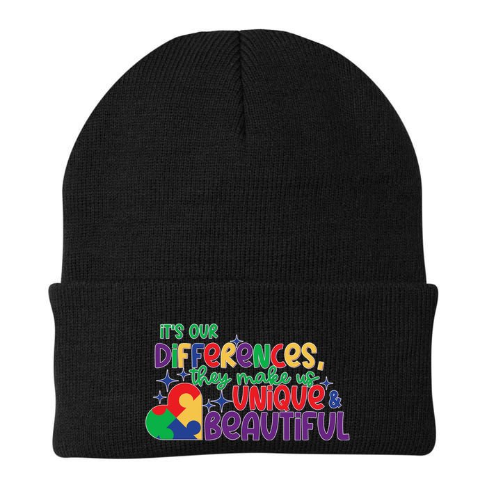 Its Our Differences They Make Us Unique And Beautiful Beanie