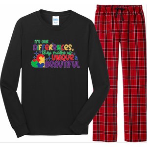 Its Our Differences They Make Us Unique And Beautiful Long Sleeve Pajama Set