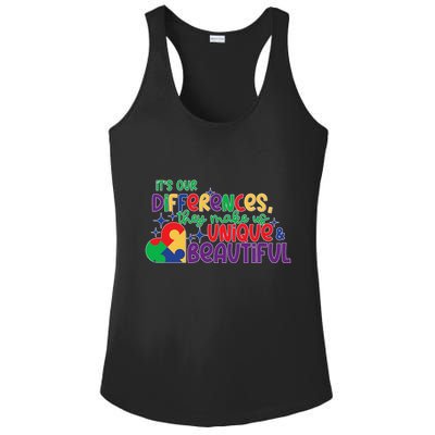 Its Our Differences They Make Us Unique And Beautiful Ladies PosiCharge Competitor Racerback Tank