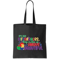 Its Our Differences They Make Us Unique And Beautiful Bag