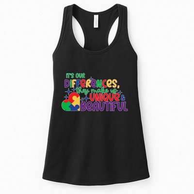 Its Our Differences They Make Us Unique And Beautiful Womens Tank Top