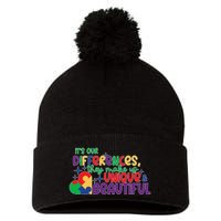 Its Our Differences They Make Us Unique And Beautiful Pom Pom 12in Knit Beanie