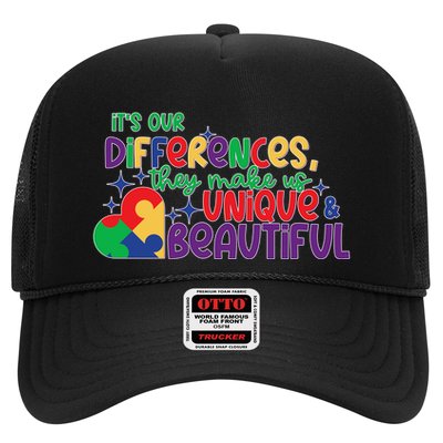 Its Our Differences They Make Us Unique And Beautiful Trucker Hat