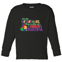 Its Our Differences They Make Us Unique And Beautiful Toddler Long Sleeve Shirt