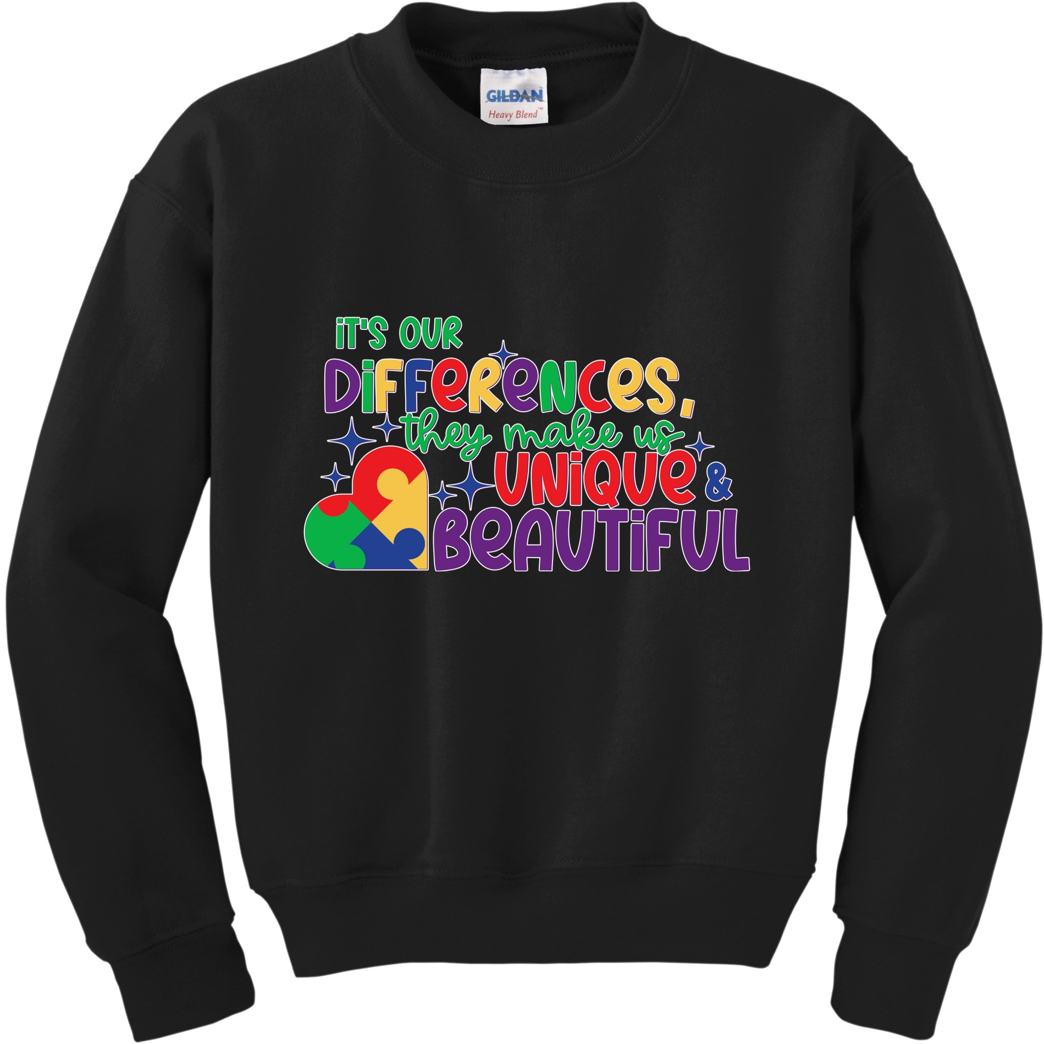 Its Our Differences They Make Us Unique And Beautiful Kids Sweatshirt
