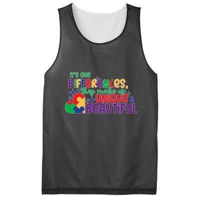Its Our Differences They Make Us Unique And Beautiful Mesh Reversible Basketball Jersey Tank