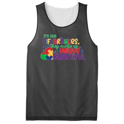 Its Our Differences They Make Us Unique And Beautiful Mesh Reversible Basketball Jersey Tank