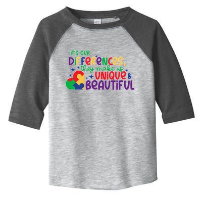 Its Our Differences They Make Us Unique And Beautiful Toddler Fine Jersey T-Shirt