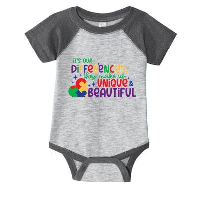 Its Our Differences They Make Us Unique And Beautiful Infant Baby Jersey Bodysuit
