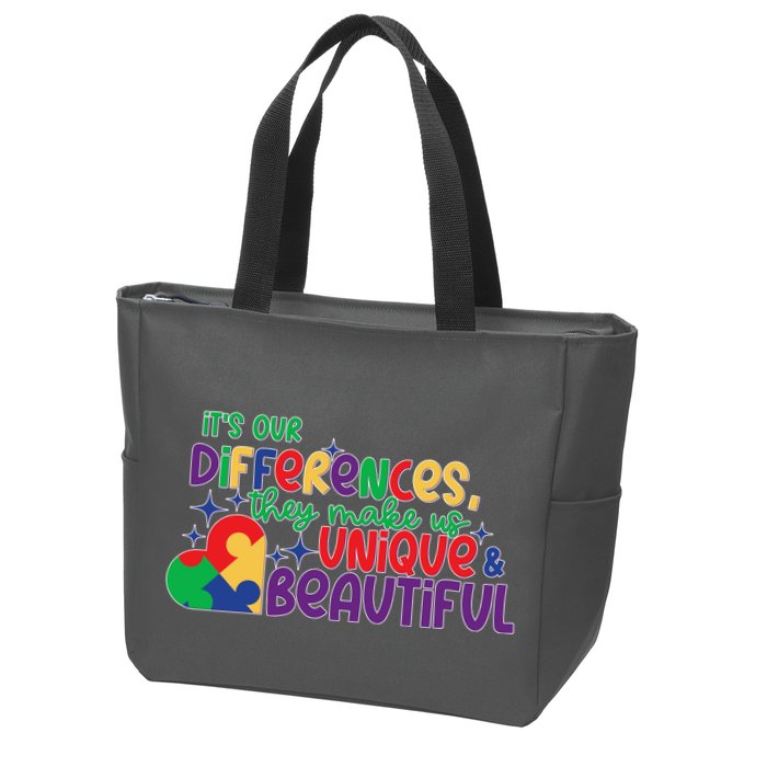 Its Our Differences They Make Us Unique And Beautiful Zip Tote Bag
