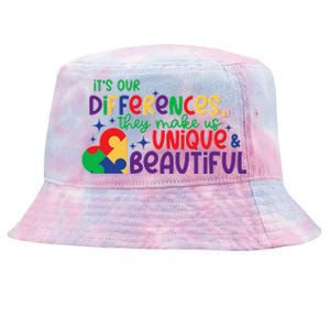 Its Our Differences They Make Us Unique And Beautiful Tie-Dyed Bucket Hat