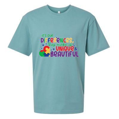 Its Our Differences They Make Us Unique And Beautiful Sueded Cloud Jersey T-Shirt
