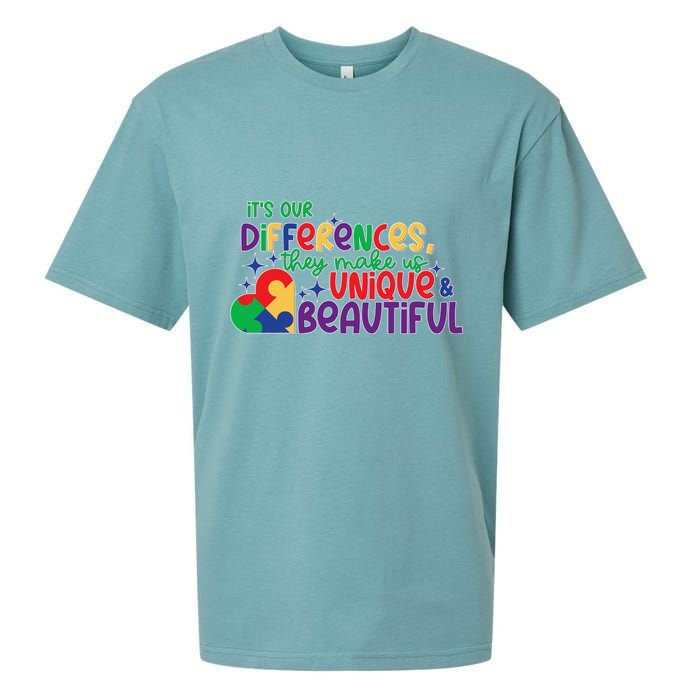 Its Our Differences They Make Us Unique And Beautiful Sueded Cloud Jersey T-Shirt