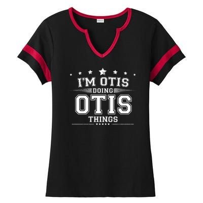 Im Otis Doing Otis Things Ladies Halftime Notch Neck Tee