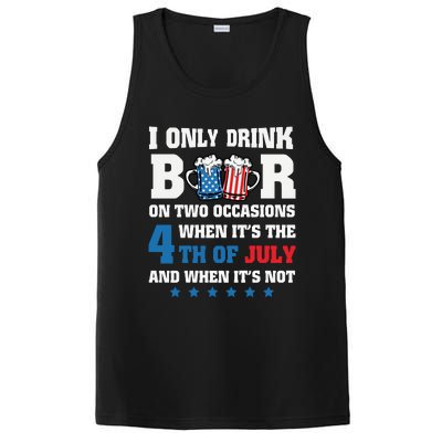 I Only Drink Beers On Two Occasions 4th Of July PosiCharge Competitor Tank