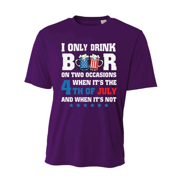 I Only Drink Beers On Two Occasions 4th Of July Performance Sprint T-Shirt