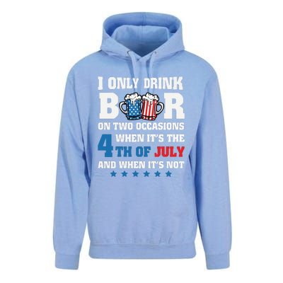 I Only Drink Beers On Two Occasions 4th Of July Unisex Surf Hoodie