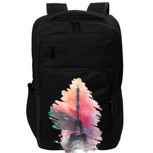 Illustration Of Eiffel Tower In Paris Impact Tech Backpack