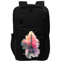 Illustration Of Eiffel Tower In Paris Impact Tech Backpack