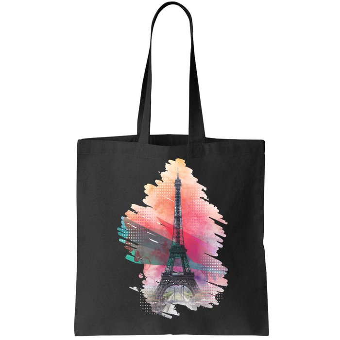 Illustration Of Eiffel Tower In Paris Bag