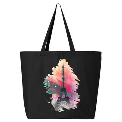 Illustration Of Eiffel Tower In Paris 25L Jumbo Tote