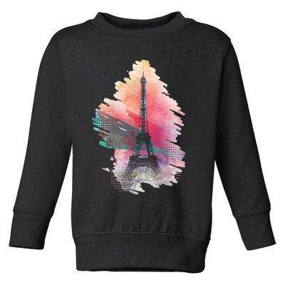 Illustration Of Eiffel Tower In Paris Toddler Sweatshirt