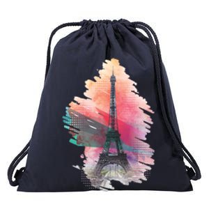 Illustration Of Eiffel Tower In Paris Drawstring Bag