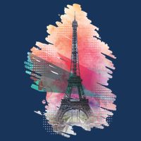 Illustration Of Eiffel Tower In Paris Infant Baby Jersey Bodysuit