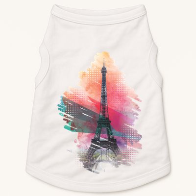 Illustration Of Eiffel Tower In Paris Doggie Tank
