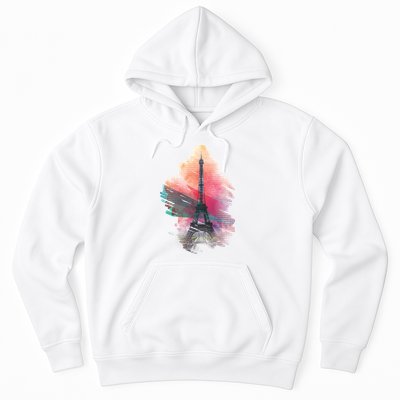 Illustration Of Eiffel Tower In Paris Hoodie