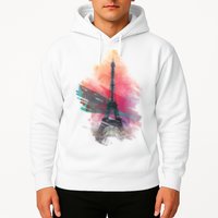 Illustration Of Eiffel Tower In Paris Hoodie