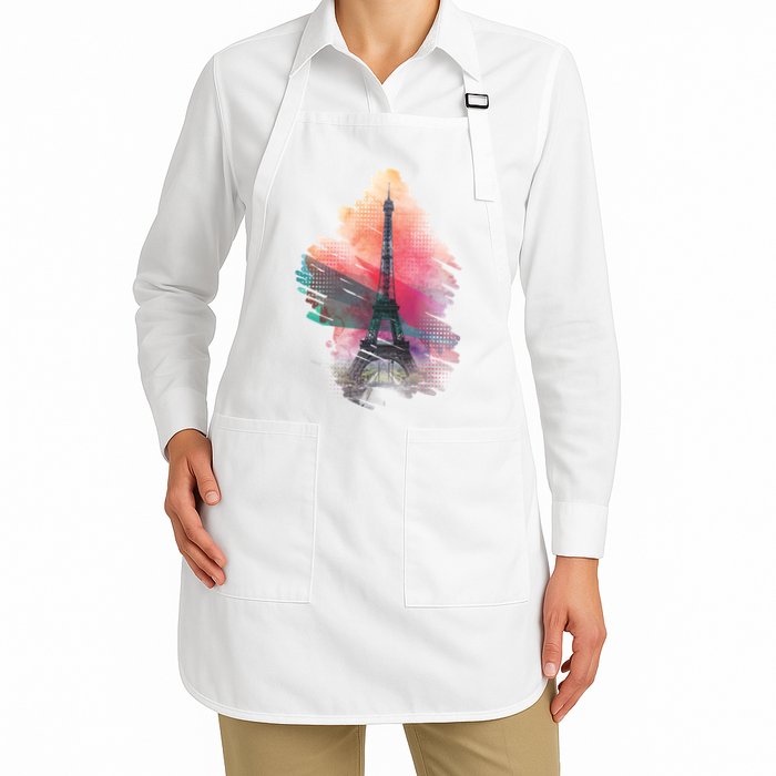 Illustration Of Eiffel Tower In Paris Apron