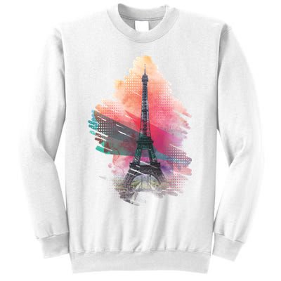 Illustration Of Eiffel Tower In Paris Sweatshirt