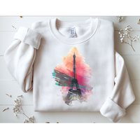 Illustration Of Eiffel Tower In Paris Sweatshirt