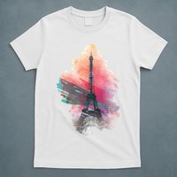 Illustration Of Eiffel Tower In Paris T-Shirt