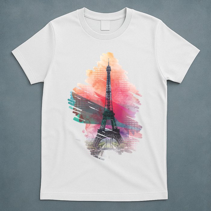 Illustration Of Eiffel Tower In Paris T-Shirt