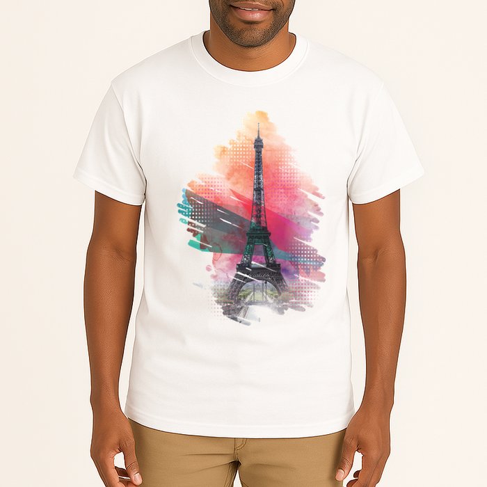 Illustration Of Eiffel Tower In Paris Tall T-Shirt
