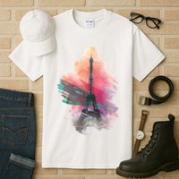 Illustration Of Eiffel Tower In Paris Tall T-Shirt