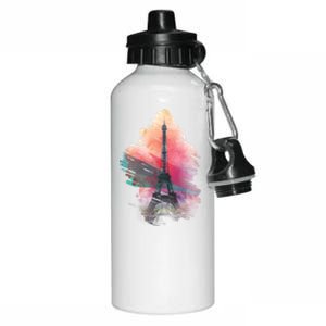 Illustration Of Eiffel Tower In Paris Aluminum Water Bottle