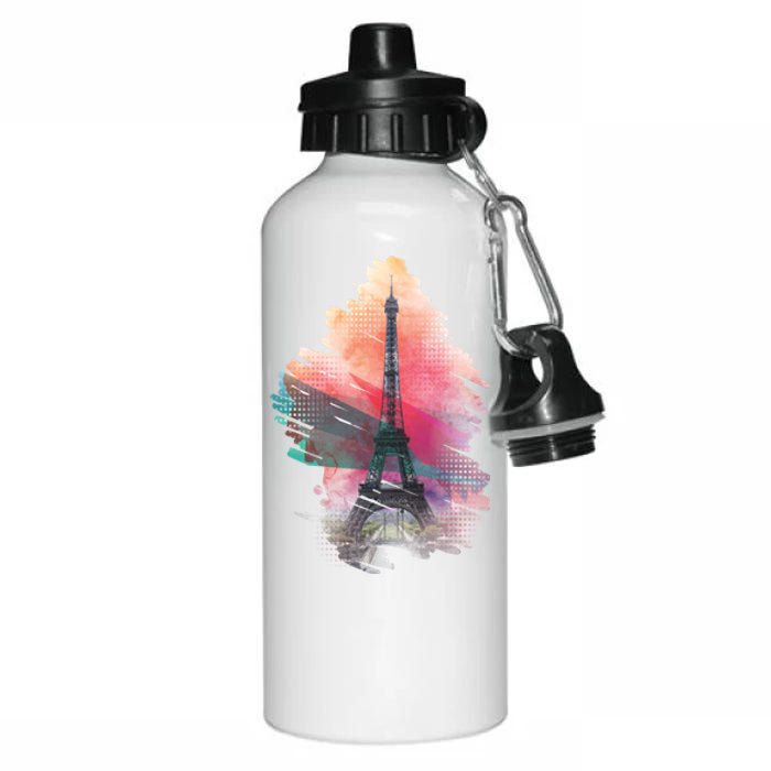 Illustration Of Eiffel Tower In Paris Aluminum Water Bottle