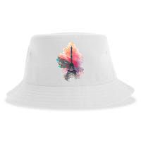 Illustration Of Eiffel Tower In Paris Sustainable Bucket Hat