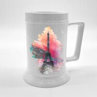 Illustration Of Eiffel Tower In Paris Beer Stein