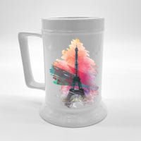 Illustration Of Eiffel Tower In Paris Beer Stein