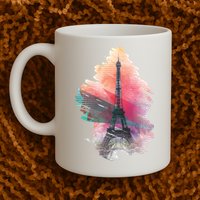 Illustration Of Eiffel Tower In Paris Mug