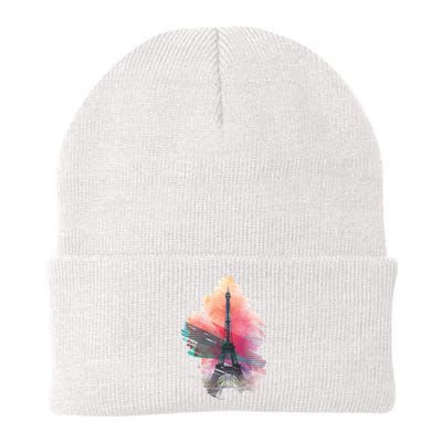 Illustration Of Eiffel Tower In Paris Beanie