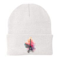 Illustration Of Eiffel Tower In Paris Knit Cap Winter Beanie