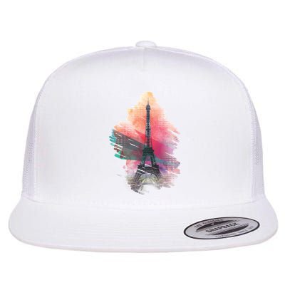 Illustration Of Eiffel Tower In Paris Flatbill Hat